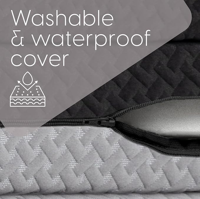 Milliard Dual Sided Premium Tri Folding Mattress, Memory Foam Foldable Mattress with Waterproof Washable Cover + Bonus Eye Mask Included