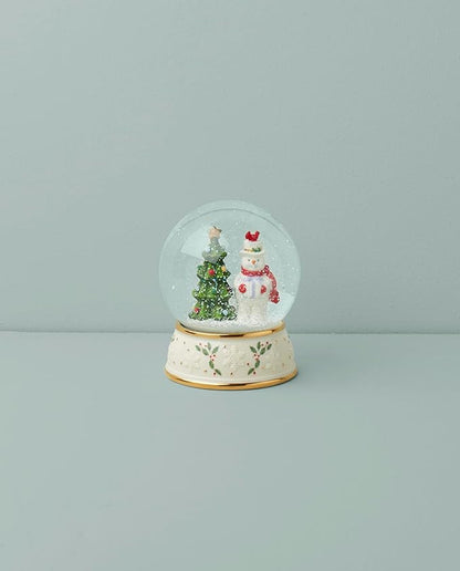 Lenox 894915 Happy Holly Days Snow Globe, Christmas & Holiday Decor