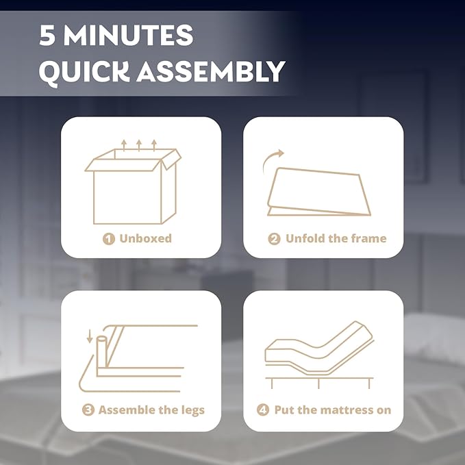 Twin XL Adjustable Bed Base Frame with Wireless Remote + 14 Inch Twin XL Gel Memory Foam Mattress Bed in a Box, Head and Foot Incline, Zero Gravity, Fiberglass Free, 80" × 38"