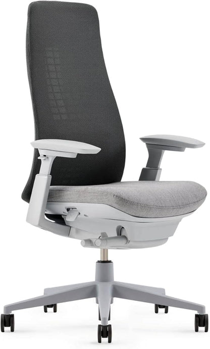 Haworth Fern Office Chair – Ergonomic and Stylish Desk Chair with Breathable Mesh Finish - with Lumbar Support (River Rock)