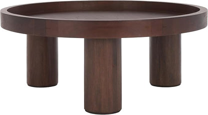 SAFAVIEH Home Collection Meek Brown 3-Leg Round Coffee Table