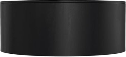 SIMPLIHOME Millbury Drum Coffee Table - 36 inch Wide Solid Mango Wood Round Living Room Table in Black, Contemporary Cocktail Table for Family Room or Lounge with Large Surface, Assembled
