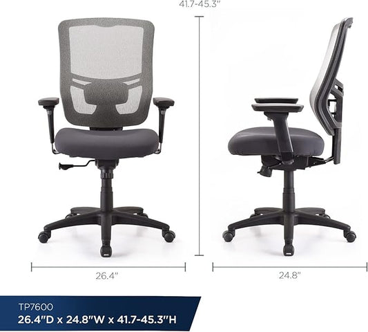Tempur-Pedic Adjustable Task Chair, Agate Grey