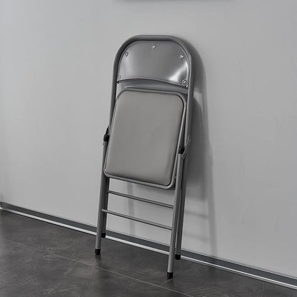 12 Pack Grey Folding Chairs with Padded Seats, Portable Stackable Foldable Chairs for Indoor and Outdoor, Commercial Seat with Metal Frame for Events Office Wedding Party, 330lbs Capacity
