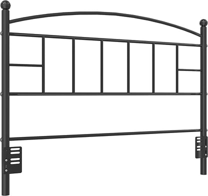VECELO Metal Full Size Headboard - 42.91 Inches Tall, Arching Lines Design, Easy Assembly, Modern Farmhouse Style Steel Headboard for Bedroom - Black