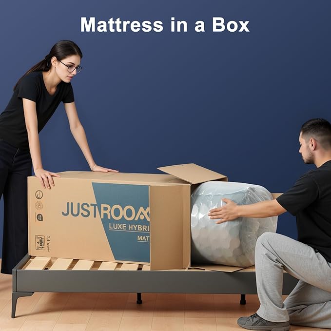 Firm King Size Mattress 12 Inch Hybrid King Mattress with Gel Memory Foam-Cooling Ice Silk Top, Support&Back Pain Relief, Individual Pocket Spring, CertiPUR-US Certified Mattress in a Box