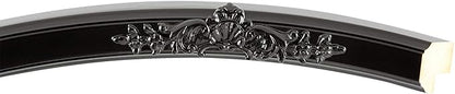 OVALCREST Oval Beveled Wall Mirror for Home Decor - Athena Style - Gloss Black - 26" x 20" Outside Dimensions