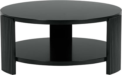 SAFAVIEH Couture Collection Liabella Black Round Coffee Table