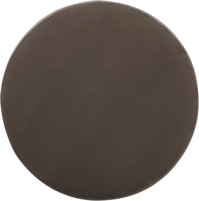 SAFAVIEH Home Collection Rohan Chocolate Brown Velvet Layered Stacked Cocktail Ottoman (Fully Assembled)