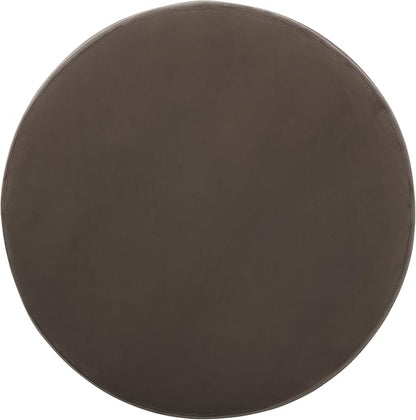 SAFAVIEH Home Collection Rohan Chocolate Brown Velvet Layered Stacked Cocktail Ottoman (Fully Assembled)