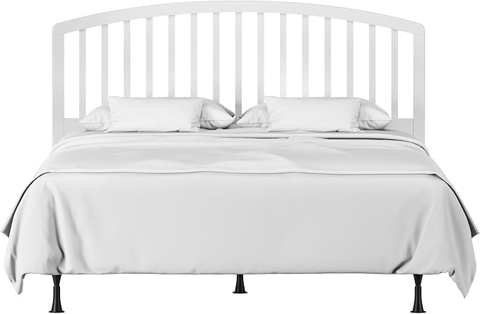 Hillsdale Carolina Headboard with Bed Frame, Full/Queen, White