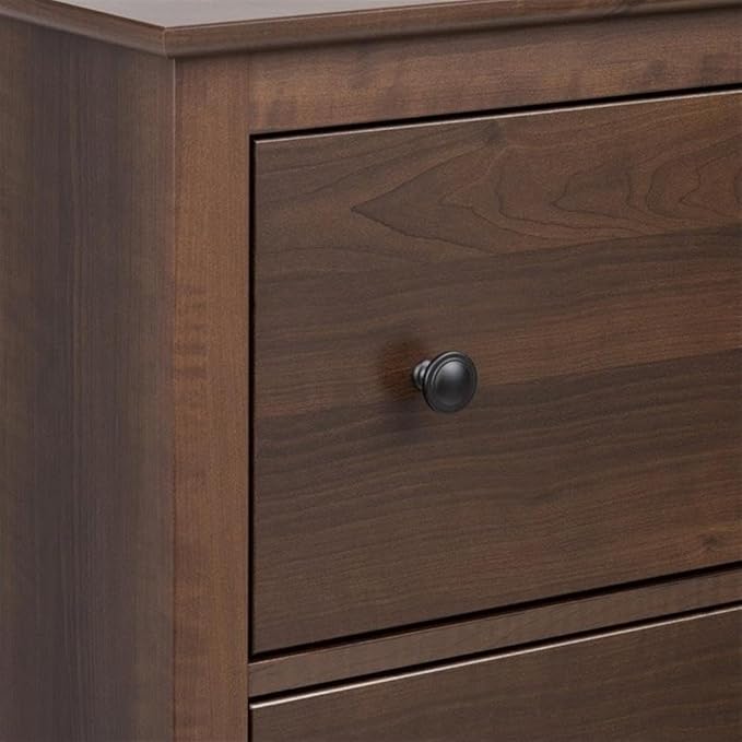 Prepac Yaletown Traditional 2-Drawer Tall Nightstand Side Table, Bedside Table with 2 Drawers and Open Shelf 16" D x 23" W x 28" H, Espresso, EDNH-1202-1