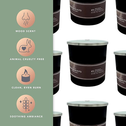 Pecksniffs Black Bourbon & Mandarin Scented Candle | 1 Wick, 184g/6.49oz