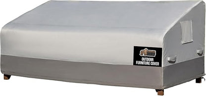 GORILLA GRIP Waterproof Large Outdoor Patio Sofa Cover, 90 Inch, Adjustable Furniture Covers Sets for Winter, Keep Cushions Dry, Protects from Sun, Snow, Rain, Windproof, UV Coated, 1 Pack
