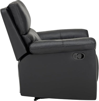 MINCETA Recliner Chairs,Modern 5" Wall Hugger Nursery Recliner with Overstuffed Arm and Back for Living Room,PU Leather in Black