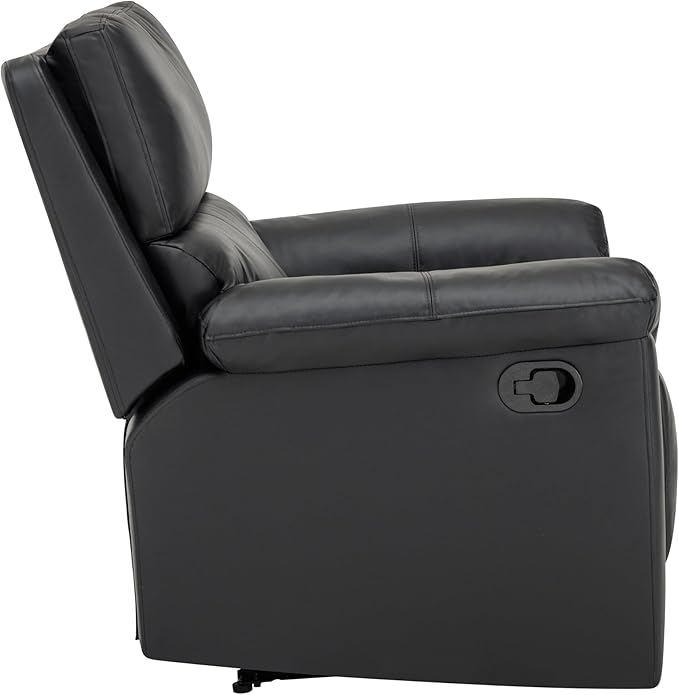 MINCETA Recliner Chairs,Modern 5" Wall Hugger Nursery Recliner with Overstuffed Arm and Back for Living Room,Set of 2,PU Leather in Black