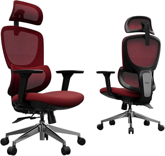 Ergonomic Office Chair, High Back Desk Chair with 4D Armrests, 135° Reclining Swivel Chair with 3-Level Tilt Lock, 2D Headrest & Sliding Seat, Dual Back Support, Adjustable Lumbar, Heavy Duty 1600 lbs