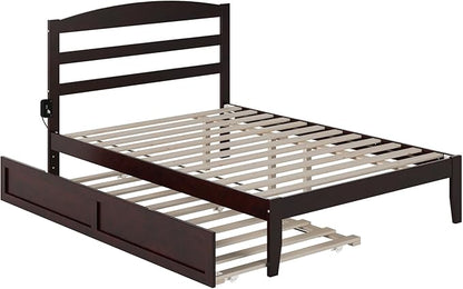 AFI, Warren Full Platform Bed with Twin Trundle, Espresso