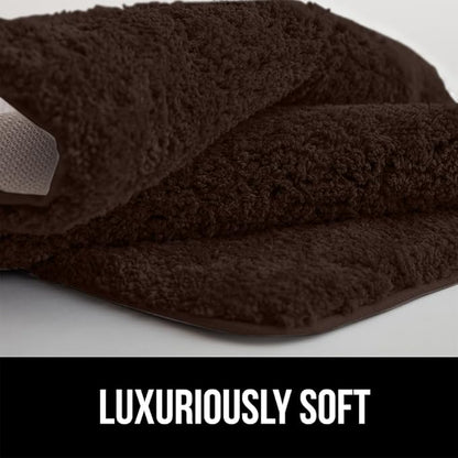 GORILLA GRIP Bathroom Rugs, 30x20, Ultra Soft Absorbent Mat, Thick Plush Bath Rug, Machine Washable, Microfiber Quick Dry, Mats for Shower, Bathtub and Floor, Home Decor Accessories, Brown