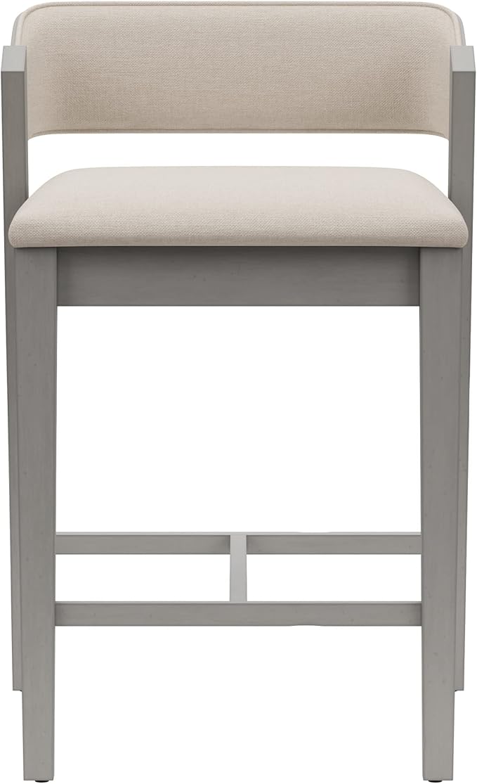 Hillsdale Dresden Wood Counter Height Stool, Distressed Gray