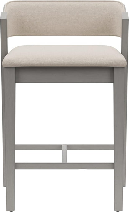 Hillsdale Dresden Wood Counter Height Stool, Distressed Gray