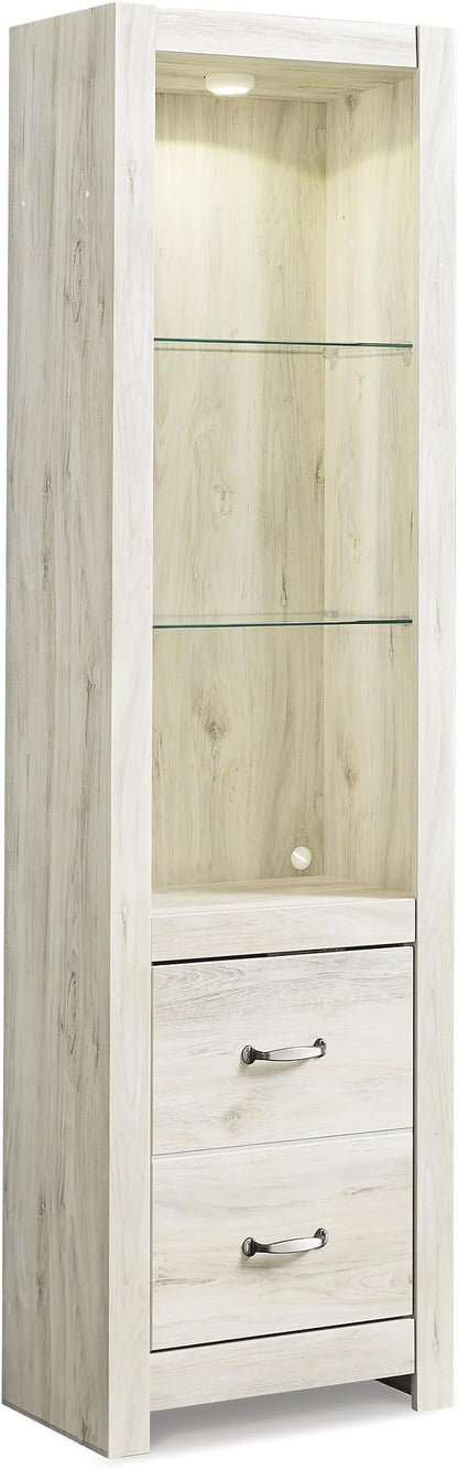 Signature Design by Ashley Bellaby Farmhouse 4-Piece Entertainment Center for TVs up to 72" with Adjustable Shelves, Whitewash