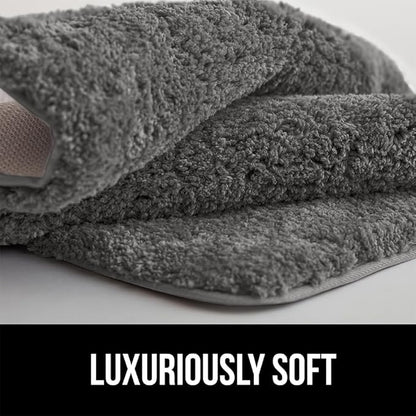 GORILLA GRIP Bathroom Rugs, 42x24, Ultra Soft Absorbent Mat, Thick Plush Bath Rug, Machine Washable, Microfiber Quick Dry, Mats for Shower, Bathtub and Floor, Home Decor Accessories, Charcoal