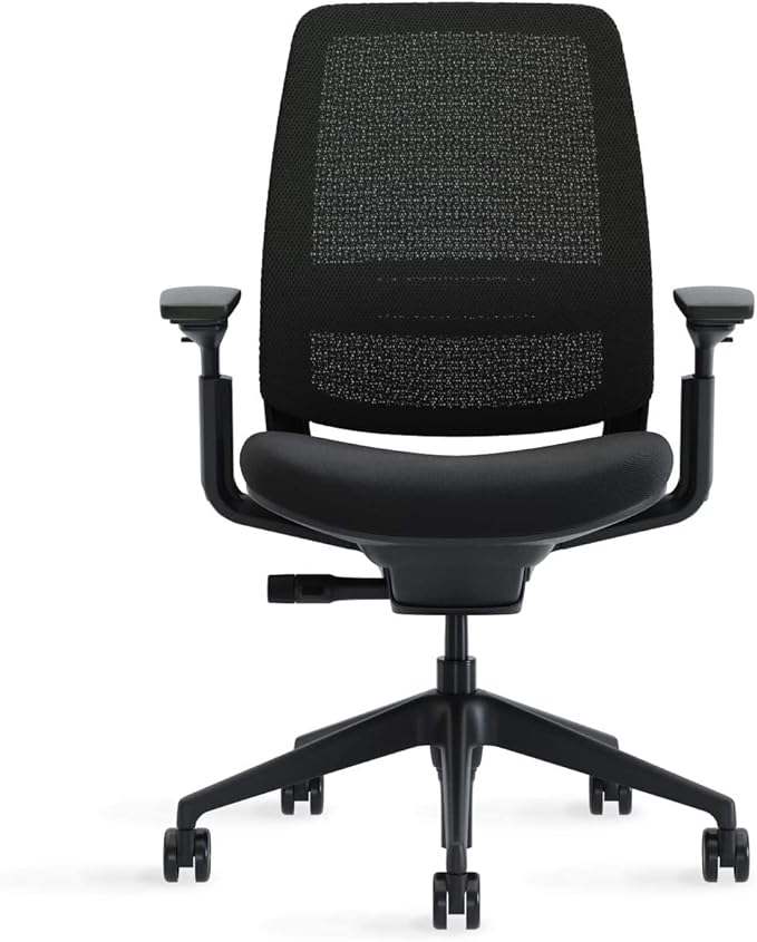 Steelcase Series 2 Office Chair, Graphite Frame, Cogent Connect Nickel, Hard Floor Casters