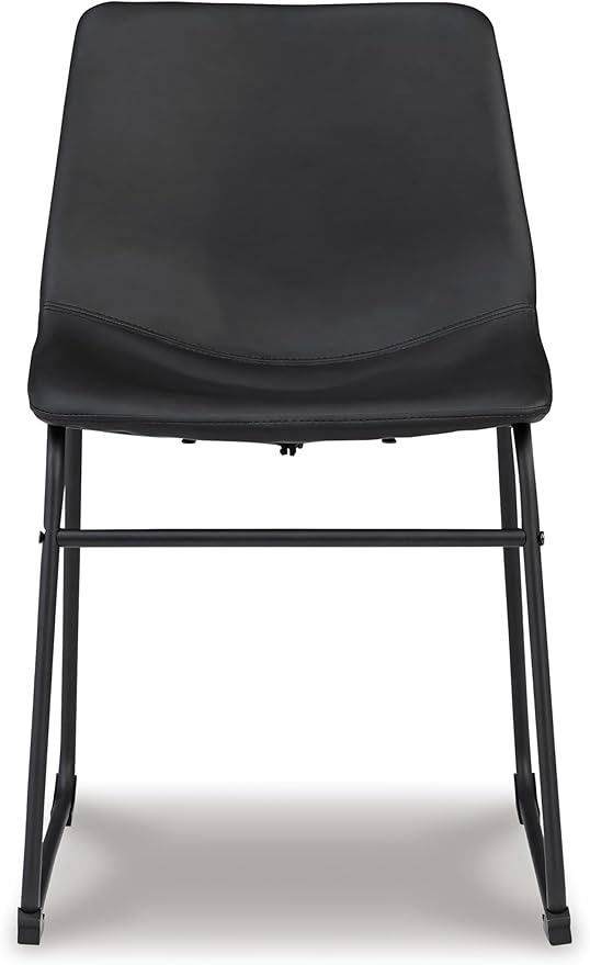 Signature Design by Ashley Centiar Mid Century Dining Room Bucket Chair, 2 Count, Black