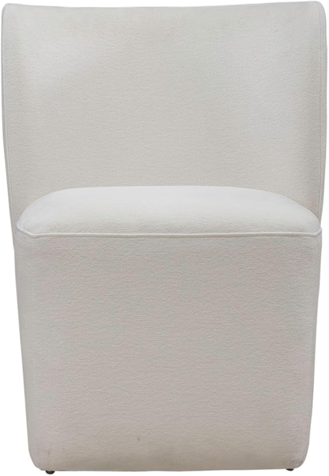 Liberty Furniture Accent Dining Chair with Castors - Rounded Back - Ivory Upholstry