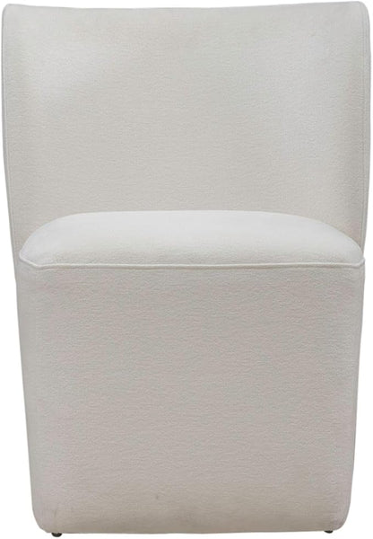 Liberty Furniture Accent Dining Chair with Castors - Rounded Back - Ivory Upholstry