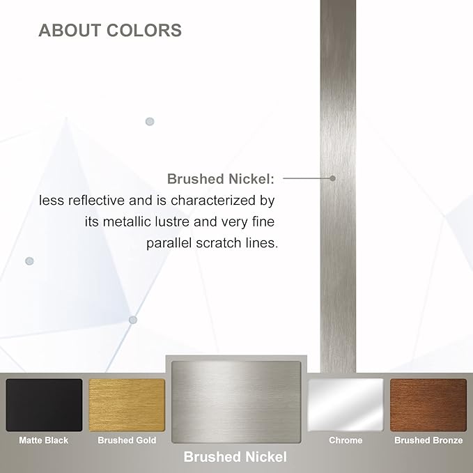 ANDY STAR Brushed Nickel Mirror, 22"x30" Silver Asymmetrical Wall Mirror for Bathroom, Unique Irregular Design with SUS304 Stainless Steel Metal Frame, Ideal for Bathroom, Bedroom, Entryway