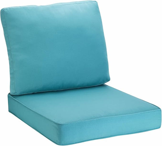 JMGBird Outdoor Chair Cushion Set, Deep Seat Patio Furniture Cushion 24"x24" Outdoor Cushions for Patio Furniture