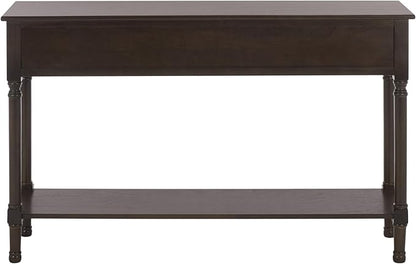SAFAVIEH Home Collection - Peyton Dark Chocolate Console Table with 3 Drawers and 1 Shelf, Farmhouse Accent Entryway Table (CNS5705E)