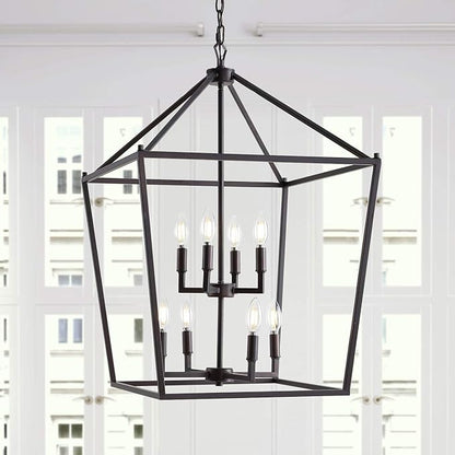 JONATHAN Y JYL7438A Pagoda Lantern Dimmable Adjustable Metal LED Pendant Classic Traditional Farmhouse Dining Room Living Room Kitchen Foyer Bedroom Hallway, 20 in, Oil Rubbed Bronze