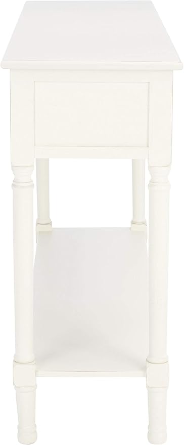SAFAVIEH Home Collection Landers Distressed 3-Drawer Console Table CNS5711A, Distrssed White