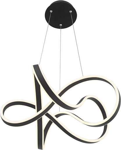 Possini Euro Design Helix Sand Black Ceiling Pendant Light 21" Wide Ultra Modern Sprial Twisted LED Light Strip Steel Metal Dining Room House Foyer Kitchen Island Entryway Home Living Room Bedroom