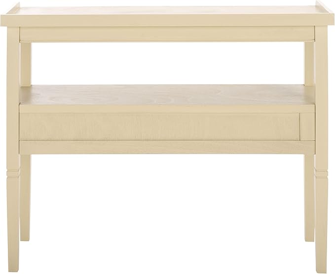SAFAVIEH Home Collection Araminta Sand 2 Lower Drawer Console Table for Entryway, Living Room, Foyer