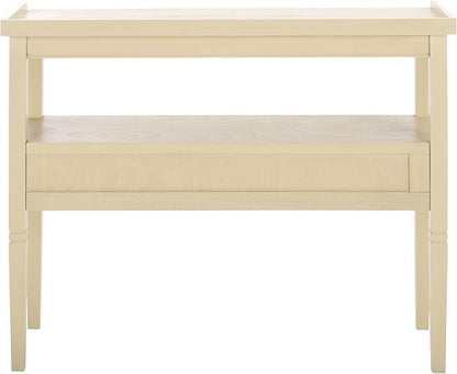 SAFAVIEH Home Collection Araminta Sand 2 Lower Drawer Console Table for Entryway, Living Room, Foyer