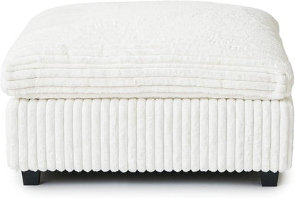 Modular Sectional Sofa, Oversized Cloud Couch, Deep Seat Comfy Modular Couches for Living Room, Ottoman, Plush Couch Cushion Covers Removable, Beige