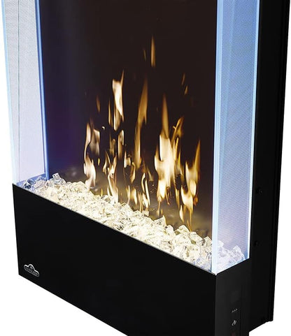Napoleon Allure 32 inch Vertical Wall Mount Electric Fireplace - Black, NEFVC32H