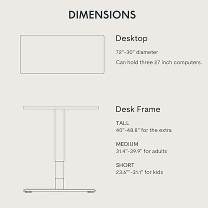 FLEXISPOT E6 MAX Bamboo 72x30 Inch Dual Motor 3-Stage Heavy Duty Standing Desk, 330lbs Weight Capacity, Height Adjustable Desk w/Cable Management & Wheels (Solid Bamboo Desktop + White Frame)