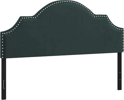 Hillsdale, Cynthia Upholstered Full/Queen Adjustable Headboard, Green