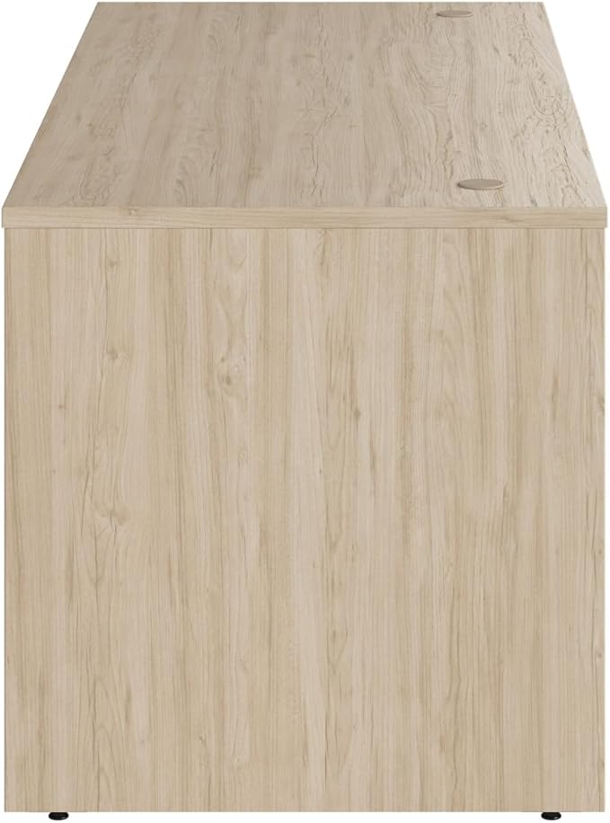 Bush Business Furniture Studio C 72W Computer Desk with Wire Management and Modesty Panel in Natural Elm, Professional Table for Home Office and Corporate Office