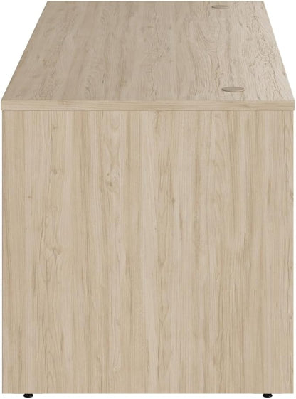 Bush Business Furniture Studio C 72W Computer Desk with Wire Management and Modesty Panel in Natural Elm, Professional Table for Home Office and Corporate Office