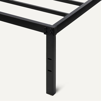 Amazon Basics Metal Bed Frame, Non-Foldable Platform Bed, Easy Assembly, Twin, 39W x 75L x 14H in, Black