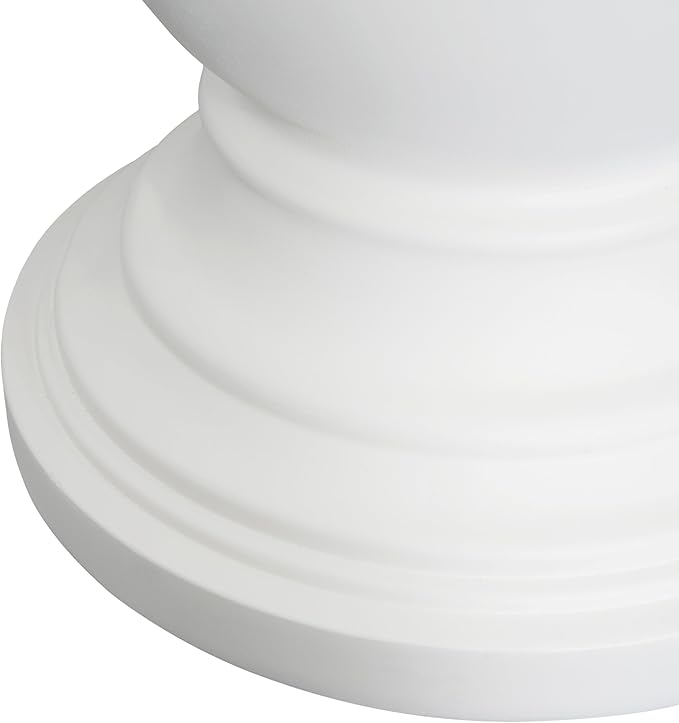 Christopher Knight Home Oriana MGO Outdoor Patio Side Table Umbrella Base, Heavy Duty Patio Umbrella Stand Outdoor Base with Hand-Turn Tightening Knob, Lounger Small Patio Coffee Table, White