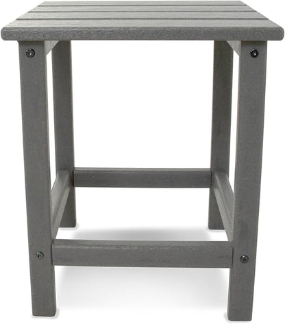 POLYWOOD ECT18GY Long Island Side Table, 18-Inch, Slate Grey
