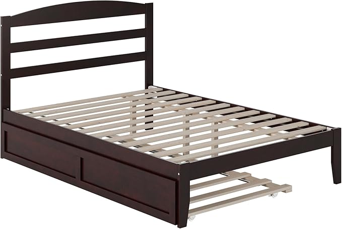 AFI, Warren Full Platform Bed with Twin Trundle, Espresso