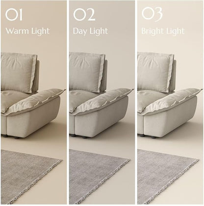 POVISON Oversized Modular Sectional Sailboat Sofa for Living Room with Adjustable Backrest Modern Sectional Couches Loveseat Large Deep Sofa 2 Seats with 2 Ottomans Comfy Cloud Couch for House Office